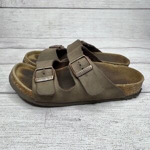 Kids Birkenstock Arizona Brown Suede Sandals Size Youth Buckle sz 32 EU 1 US